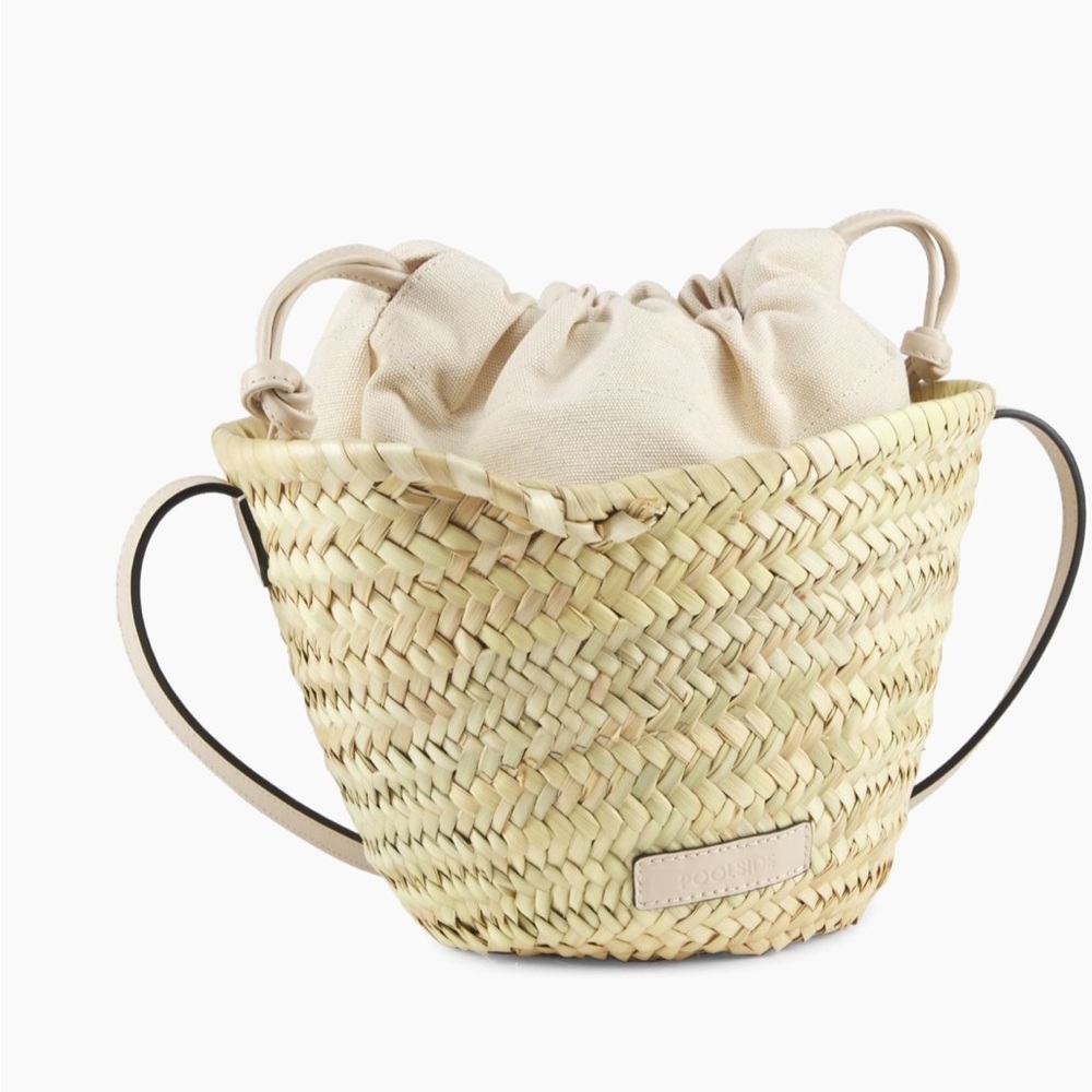 Poolside Mini Ibiza Handwoven Basket Crossbody Bag Coconut - Picture 15 of 16